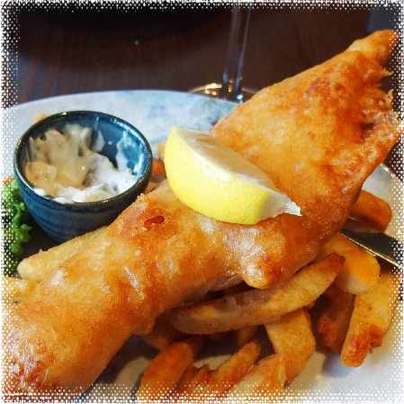 Backfisch mit Pommes